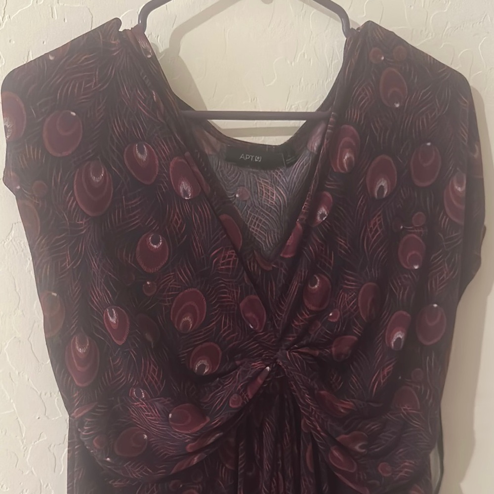 Apt 9 Peacock Feather Print Dress